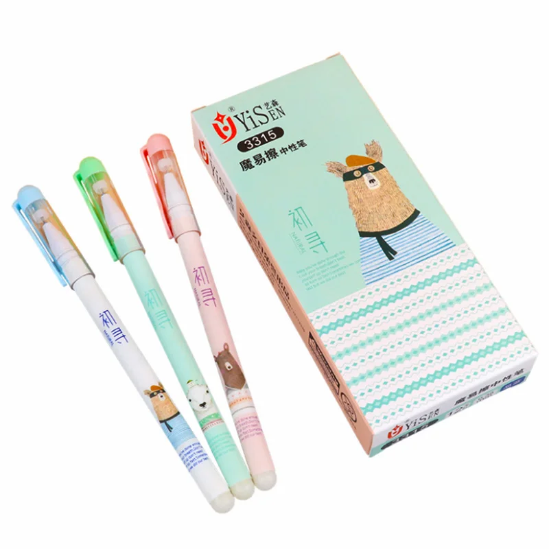 

1pcs/set Cute Plastic Erasable Pen 0.38mm Blue Ink Magic Gel Pen for School Office Writing Supplies Exam Spare Kawaii Stationery