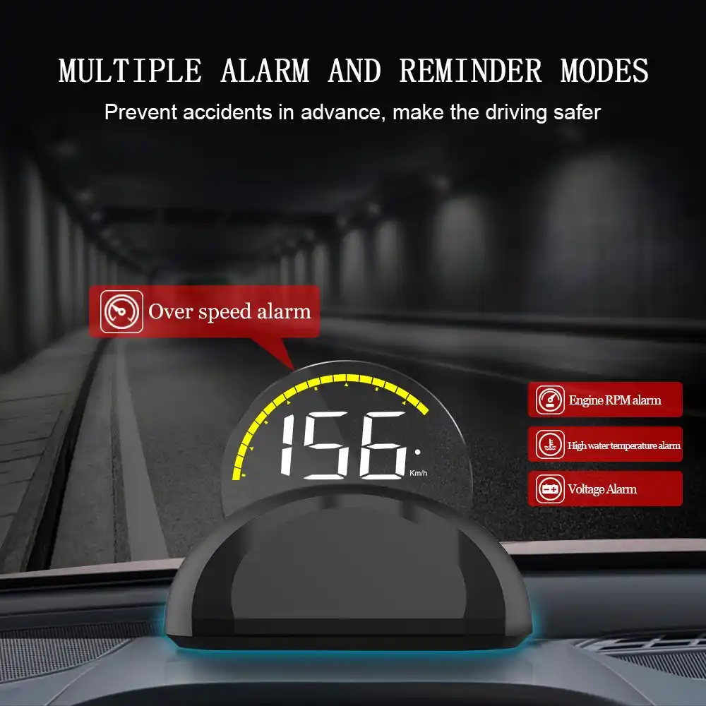 Display HUD per Auto GPS Smart Gauge Tachimetro ad Alta Definizione Strumento diagnostico per Auto Eliminazione del codice di Errore OBD Guida sicura Allarme di Errore OBDⅡ Irfora Display Head-Up
