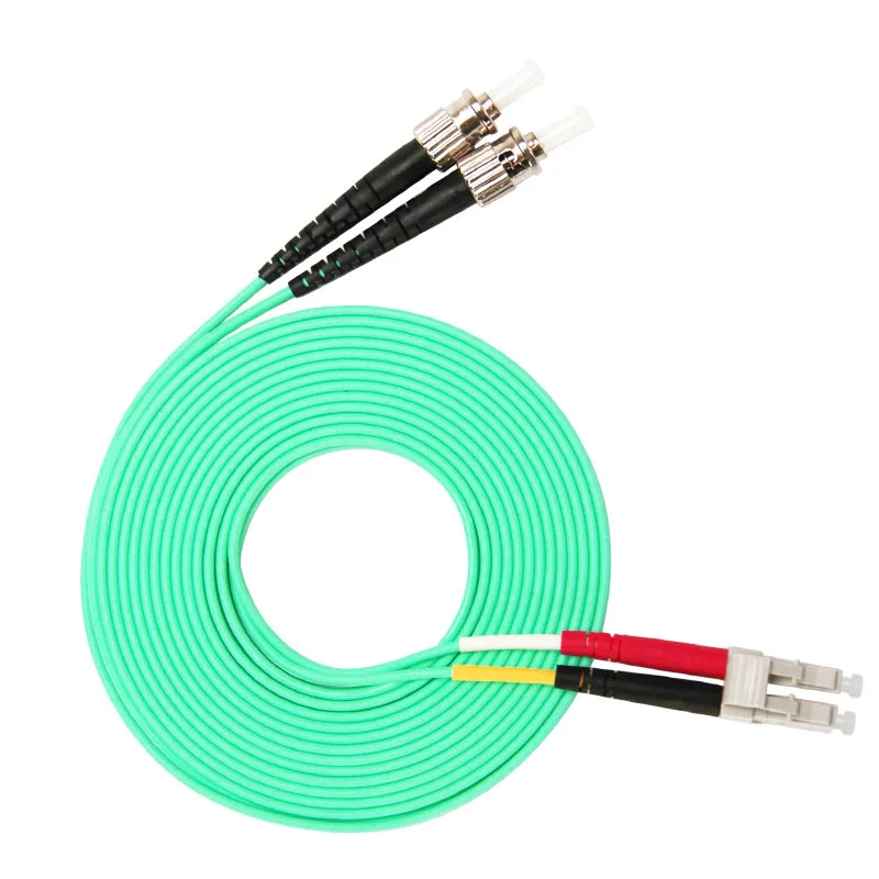 

3m (10ft) LC UPC to ST UPC Duplex OM3 Multimode PVC (OFNR) 2.0mm Fiber Optic Patch Cable