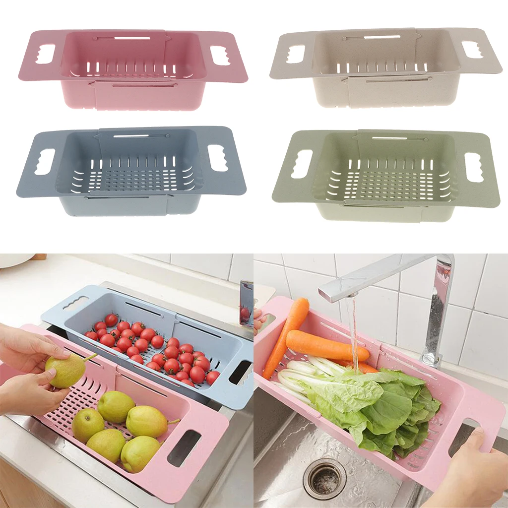 Expandable Dish Drying Rack Over The Sink in Straw Sink Dish Drainer Rustproof Kitchen Organization pots/pans Kitchen Holders