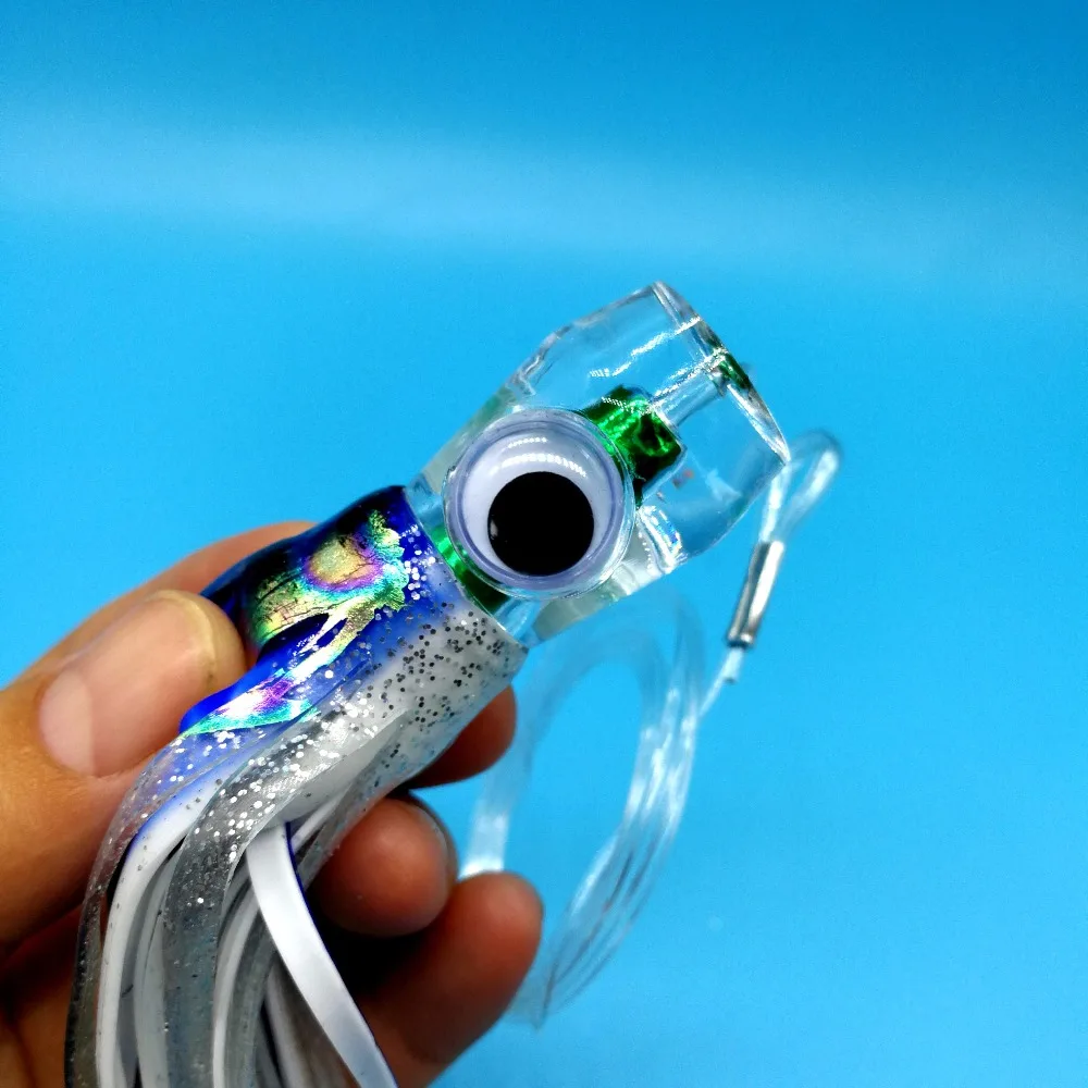 Cabeça de Polvo Isca de Pesca Hoofish Lote Grande Biônico Isca 42g 110g Cores Sul Óleo Barco Pesca Atum Enfrentar 6 Pçs - 10 Iscas artificiais