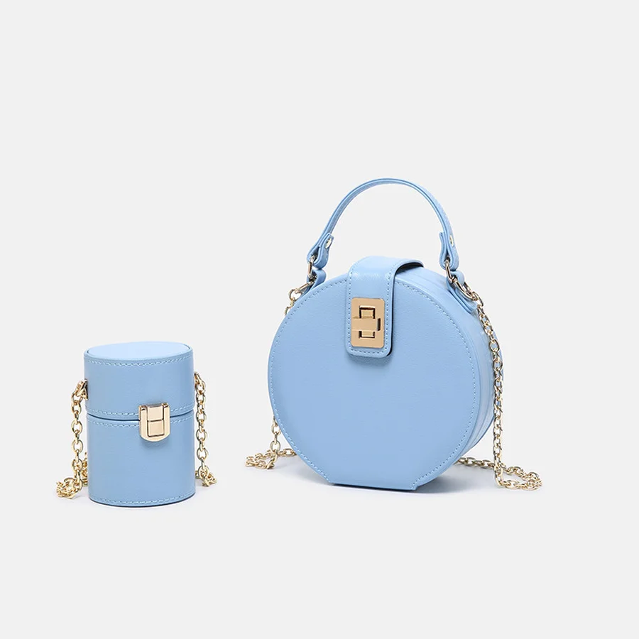 

Round Soild Women Handbags Cylinder Pu Small Women Shoulder Bags Women Leather Chains Handbag Ladies Mini Hand Bags Female Bolsa