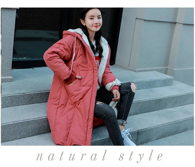 Winter Woman Coats 2019 Down Cotton Clothing Medium Long Section Winter Jacket Women Stylish Elegant Bf Bread Cotton Clothing (8)