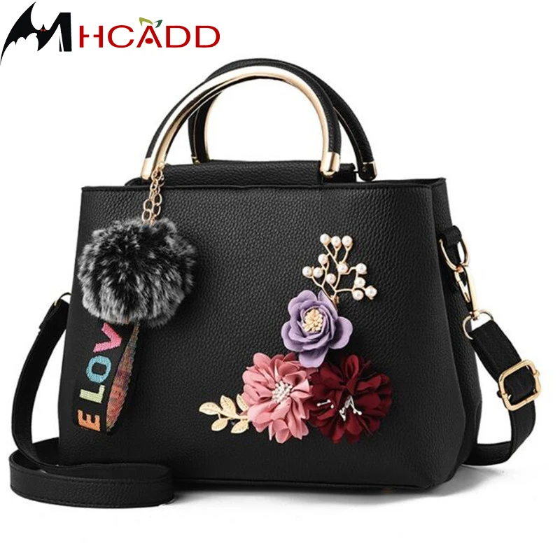 

MHCADD Women Handbag Color Flowers PU Leather Lady Small Handbags Luxury Shoulder Bag Crossbody Bags Women Casual Tote Bag Sac