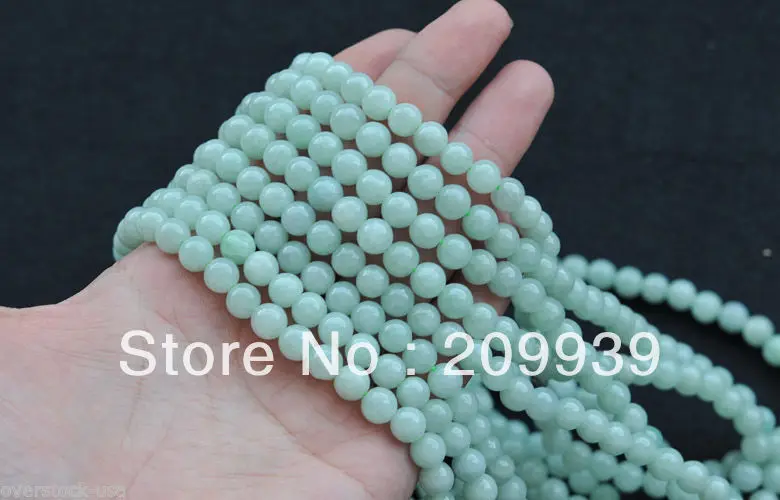 

huij 002722 FINE CERTIFIED 100% Natural A Grade jade / Aqua Jadeite beads Necklace (1PCS)