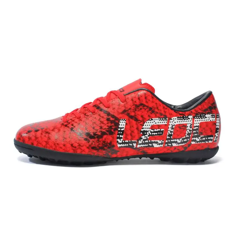 Мужские сникерсы детские длинные шипы бутся для газона спортивная обувь для футбола Нескользящие мужские кроссовки для подростков Zapatillas Deportiva - Цвет: 5313R red