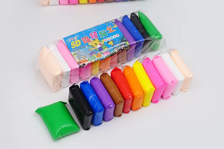12 цветов/сумка Air Dry полимерные ремесло игрушка для малыша модельный свет глины супер легкий DIY мягкий творческий Handgum образовательная глина игрушечные лошадки
