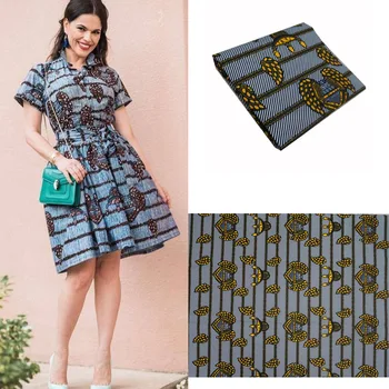 

fashion african wax fabric 100% polyester wax tissu africain wax african fabric wax print block prints ankara African SW65