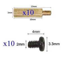 10x Standoffs (3x10mm) and Screws for Board Mount CCTV AHD TVI CVI 1080P IP WIFI IR Cameras