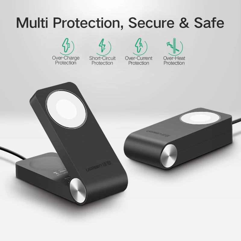 Ugreen Wireless Charger For Apple Watch Charger Foldable Mfi Certified Charger 1 2m Cable For Apple Watch Series 4 3 2 1 Charger