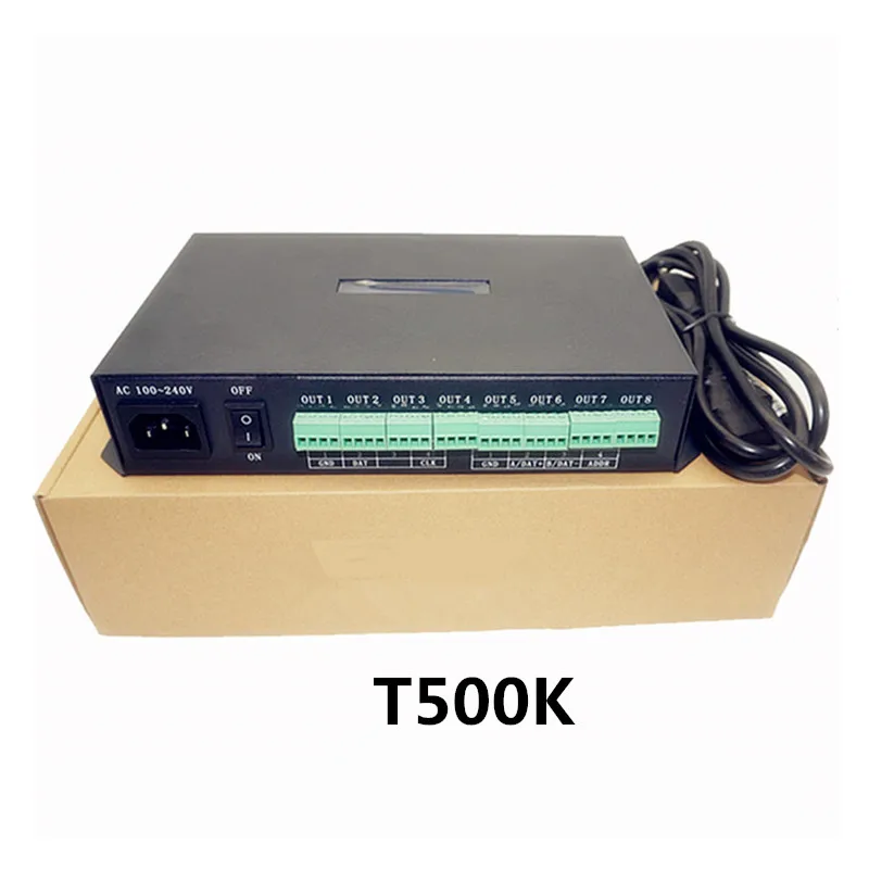 

T-300K T500K T600K Full color led pixel module controller RGB RGBW 8ports pixels ws2811 ws2801 ws2812b led strip SD Card online