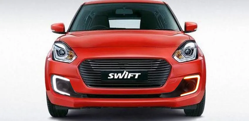 Для Suzuki Swift поворота желтый сигнал стиль реле водонепроницаемый 12 В светодио дный ВОДИТЬ Автомобиль DRL дневные ходовые огни Туман лампа