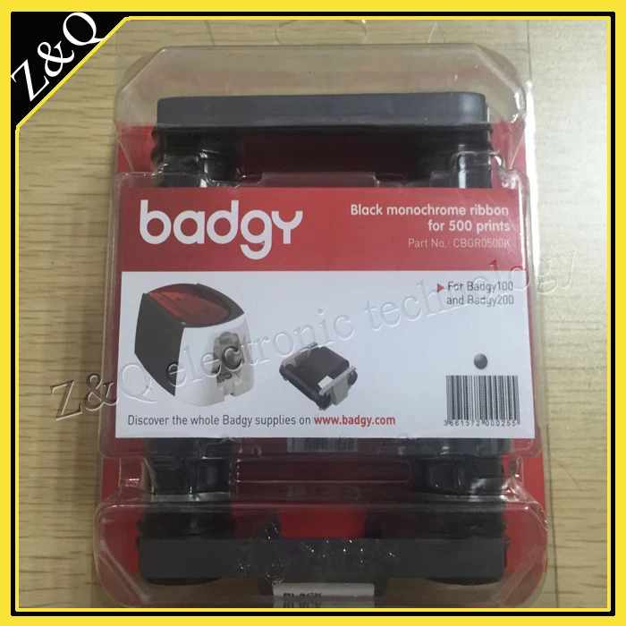 Evolis Badgy200 черная лента CBGR0500K 500 изображение в рулоне|evolis ribbon|roll rollroll ribbon |