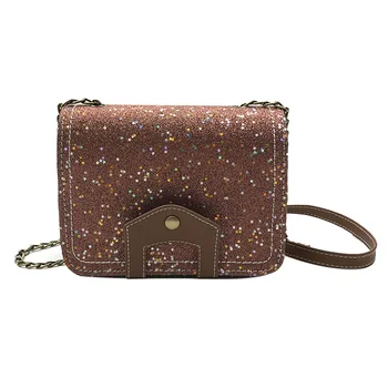

Hot Selling Women Bling Sequins Mini PU Party Shoulder Bag Messenger Chain Crossbody Square Bags -B5