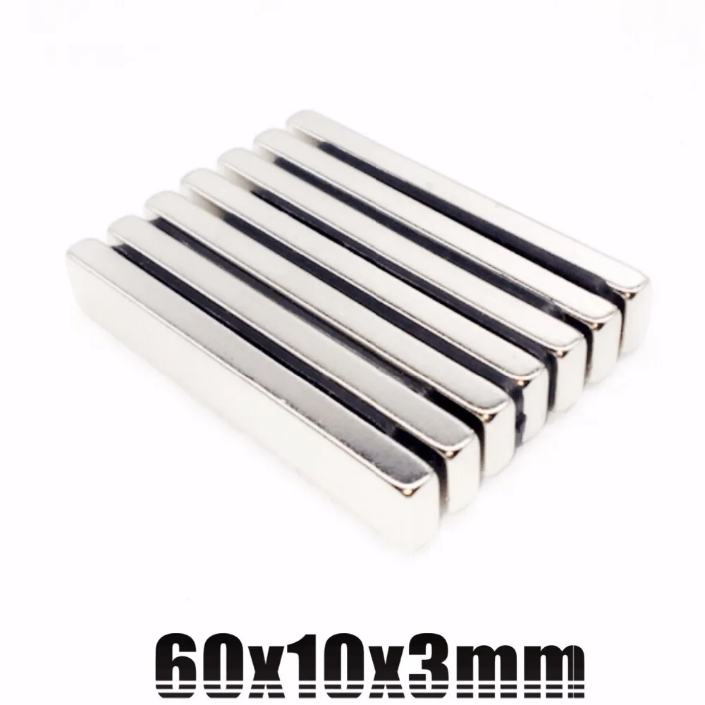 Неодимовый магнит 10 шт. 60 мм X 3 мм|neodymium block magnet|block magnetrare earth |