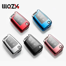 ТПУ автомобильный стильный корпус для дистанционного ключа чехол держатель чехол для Volkswagen VW Golf 7 Seat Ibiza Leon FR 2 Altea Aztec для Skoda Octavia