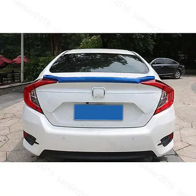 Синий подходит для Honda Civic 2016 2017 задний спойлер двери грузовика крыло с матовой
