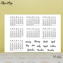 ZhuoAng календарь в стиле недели и месяца прозрачные штампы/печати для скрапбукинга DIY/изготовление открыток/альбом декоративный силиконовый штамп