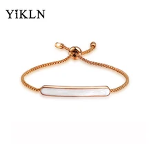 Yikln браслет подарок для лучшего друга золото-Цвет Чешская камень дамы и браслеты для Женская мода ювелирные браслеты B150390398R