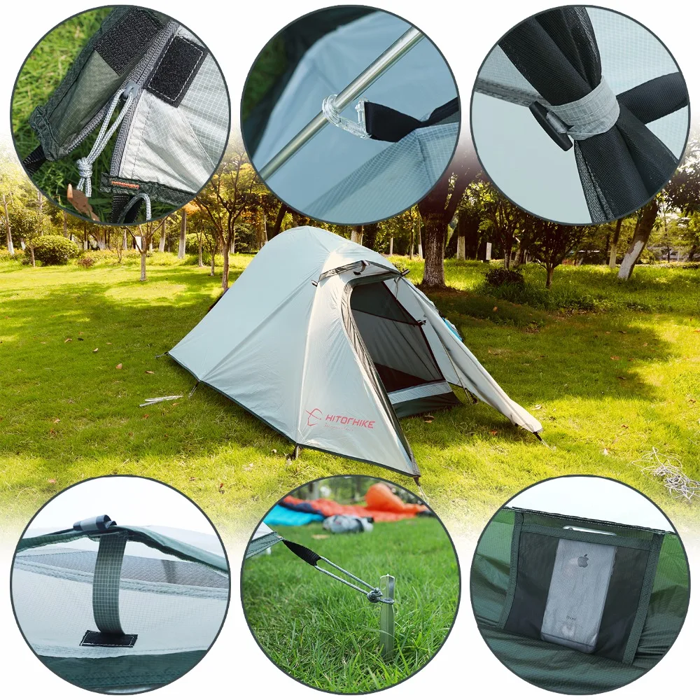 Hitorhike палатка 1500 г с силиконовым покрытием l сверхлегкий 3 сезона с защитой от ультрафиолета 1 человек походная палатка легкий тент сумка для переноски дорожная