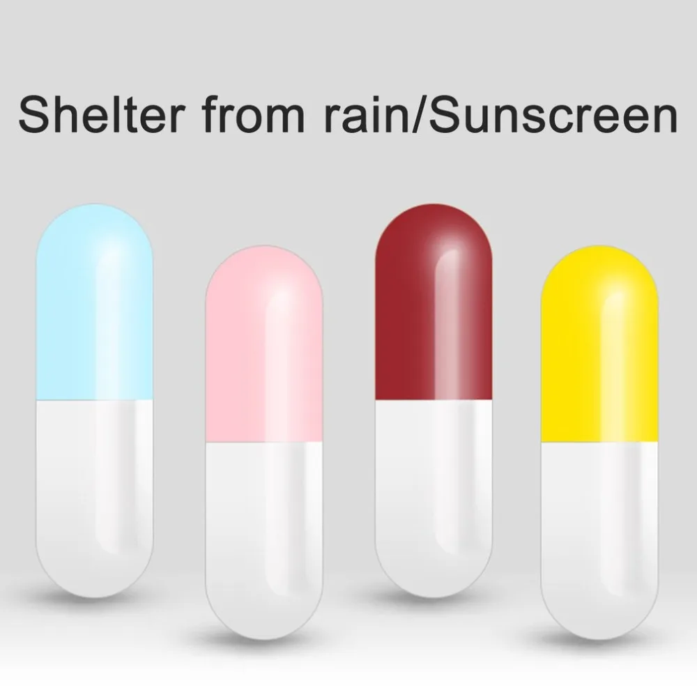 

Fashion Portable Unisex Umbrella Mini Capsule Pocket-size UV Protection Rain Folding Compact Small Capsule Umbrella