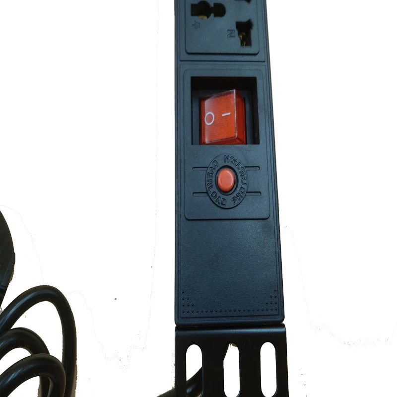 250V 10A PDU Cabinet Dedicated Power Outlet 6 jacks Universal Socket With 1.8M  Extension Cord PDU Socket   