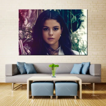 

Forbeauty Canvas Painting Wall Art Selena_gomez_celebrity_brunette_face Spray Printing Waterproof Ink Home Decor Oil Paintings