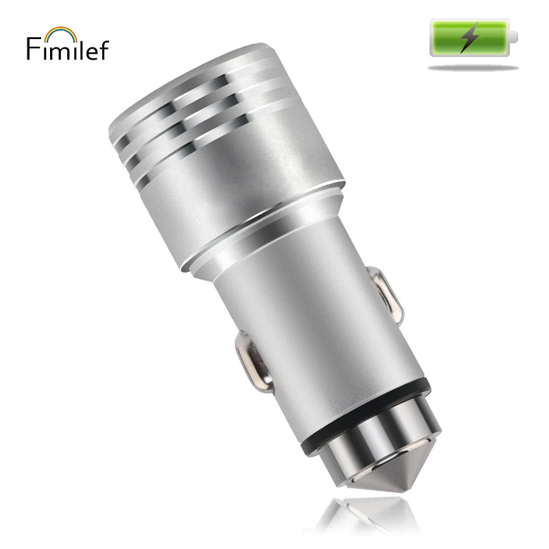 

Fimilef Dual USB Quick Car Charger 5V 2.4A Universal mobile phone QC 3.0 USB Adapter For Iphone Samsung Xiaomi USB Cigar Socket