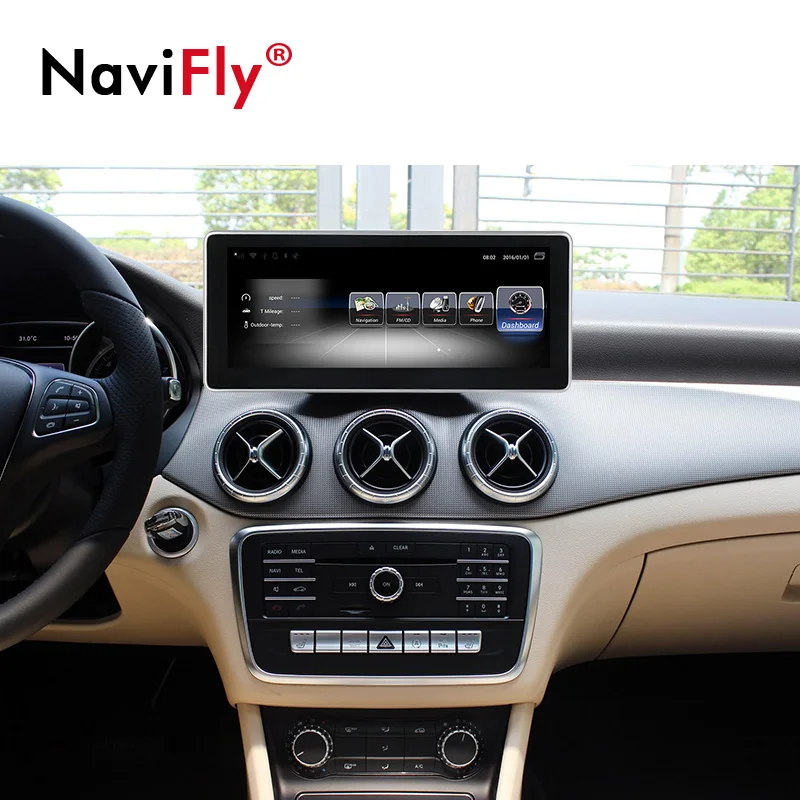 NaviFly 3+ 32 Android 7,1 автомобильный мультимедийный плеер для Mercedes Benz cla Class W117 2013- gps навигационный головное устройство wifi BT