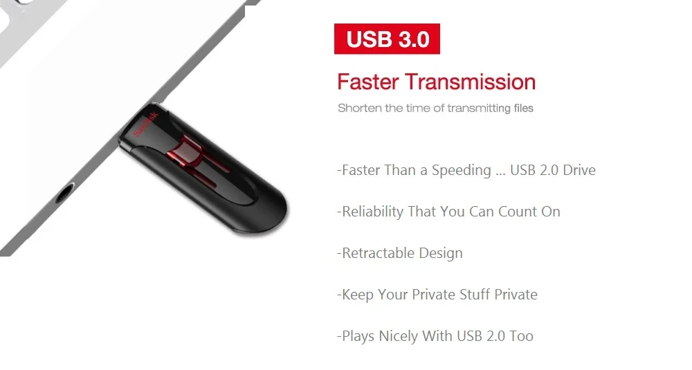 SanDisk Cruzer Glide 32GB 64G 16GB 128GB USB3.0 USB флеш-накопитель 64GB флеш-накопитель USB накопитель