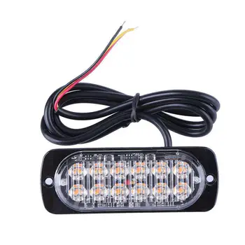 

LED Strobe lights 36W Universal Super Thin Ultra Slim 12 LEDs Car Truck Warning Caution Flashing Strobe Light Bar