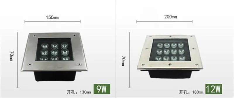 Luzes do Jardim Luzes de Quintal Lâmpadas à Prova Luz de Parede w ao ar Chão Subterrâneo Exterior 12 v 9 w 16 Livre Praça Enterrado d' Água Luz dc 26 12 V 9 W 12 W 16