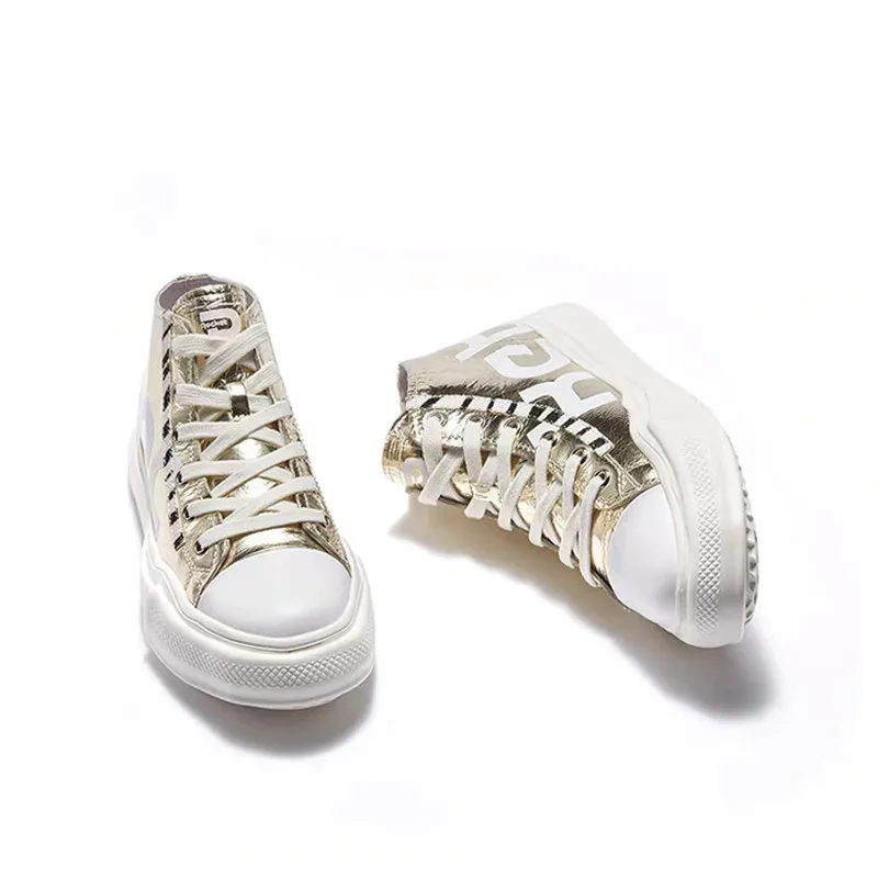 Primavera Cuero Gruesa Gold Genuino Zapatillas Plataforma Nueva Mujeres 2019 purple Deporte Vulcanizados Casuales Zapatos De Oro Moda Delivr Suela Iq4p1xZI