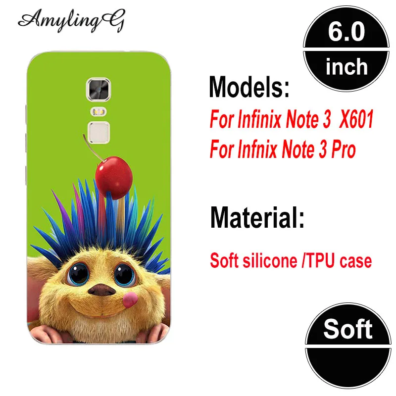 Чехол для телефона для Infinix Note 3 Pro Note3 X601 6," чехол с принтом розовый волк милый рисунок Мягкий Силиконовый ТПУ чехол Fundas Para - Цвет: A66