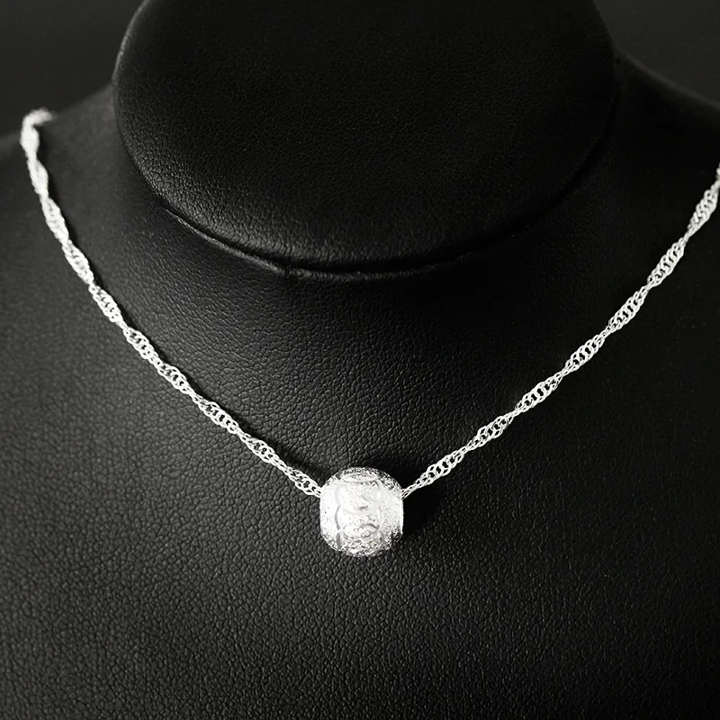 

Fooderwerk Jewelry Fashion Casual Wild Frosted Ball Pendant Necklace For Women New Show Clavicle Chain Necklace