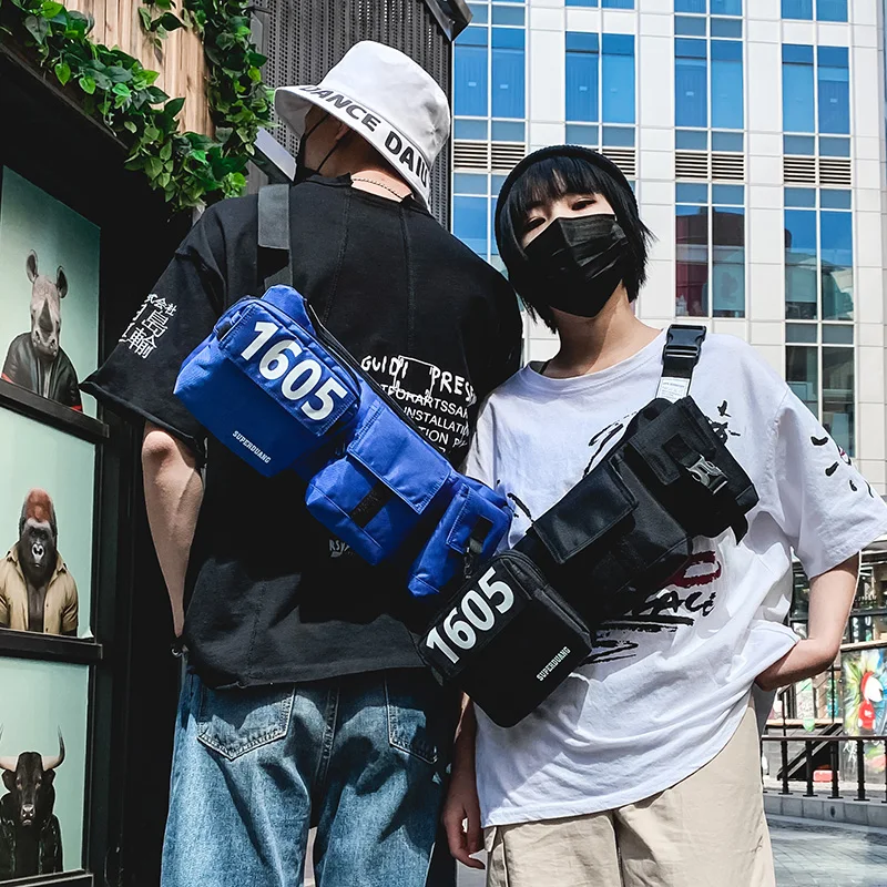 

Waist Packs Shoulder Chest Bag Multi-functiona Fashion Trendy Crossbody Pouch Tide Brand Hip Hop Street Trend Waist Bag 2019
