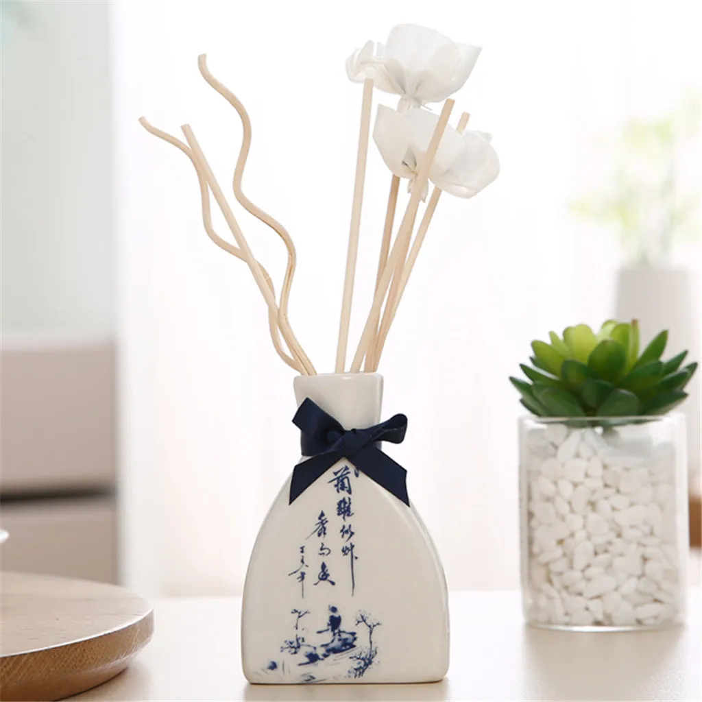 30ml Perfume Reed Diffuser Ceramic Bottle With Sage Stick Jasmine