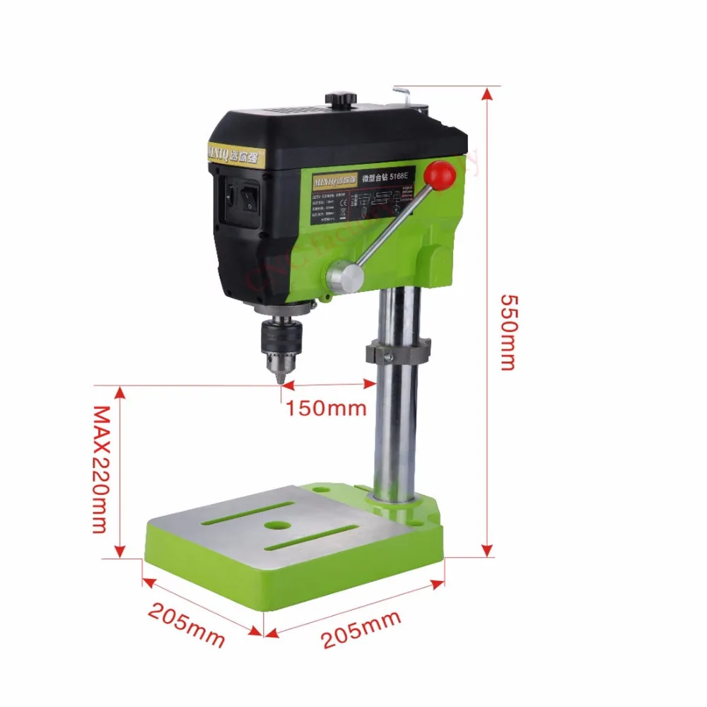 

Worktable Electric Drilling Machine Variable Speed Micro Drill Press Grinder 1pc BG-5168E+1pc BG6330+1pc 2.5" Parallel-jaw vice