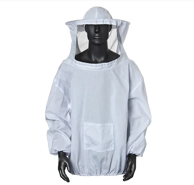 Новая защита от пчел Куртка Пуловер с длинными рукавами вуаль халат оборудование Поставки пчеловодческий шляпа рукав костюм