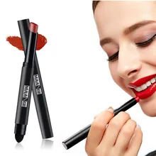 12 Цветов Помада Увлажняющий Водонепроницаемый губы Стикеры для губ Golss оттенок лица макияж дважды конец с губкой сбоку