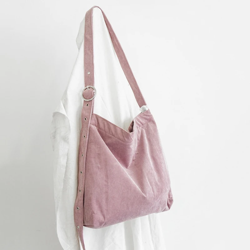 

2019 New Fashion Single Shoulder Bag Thickened Corduroy Handbag with Adjustable Shoulder Strap for Women Girls LBY2019