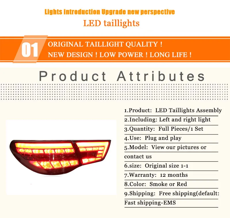 Top Car Styling for Toyota Reiz LED Taillight assembly 2013-2017 Tail Light Rear Lamp DRL+Brake+Park+Signal with hid kit 2pcs. 6