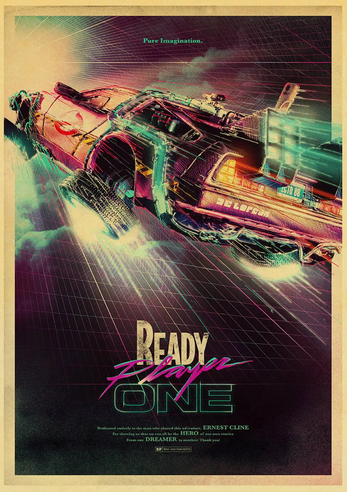 Ready Player One Movie Kraft Paper Poster high print art painting home  decor wall sticker