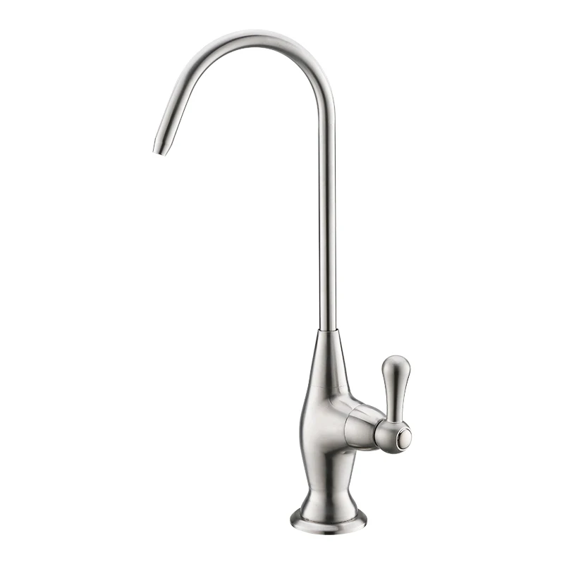 FLG Water Filter Faucet 304 Stainless Steel Brushed 1/4 Inch Connect Hose Reverse Osmosis Filters Parts Drinking Tap for Kitchen FLG Water Filter Faucet 304 Stainless Steel Brushed 1/4 Inch Connect Hose Reverse Osmosis Filters Parts Drinking Tap for Kitchen
