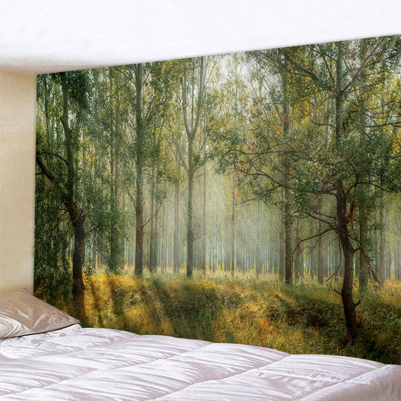 Wishing Trees 3D печать гобелен настенный подвешивающий Psychedelic Декоративный Настенный