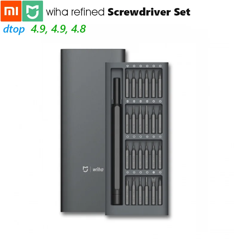 

Original Xiaomi Mijia Wiha Refined Screw Driver Set 24 Percision Head Magnetic Collect Box Aluminum Alloy Handle Daily Use Kit