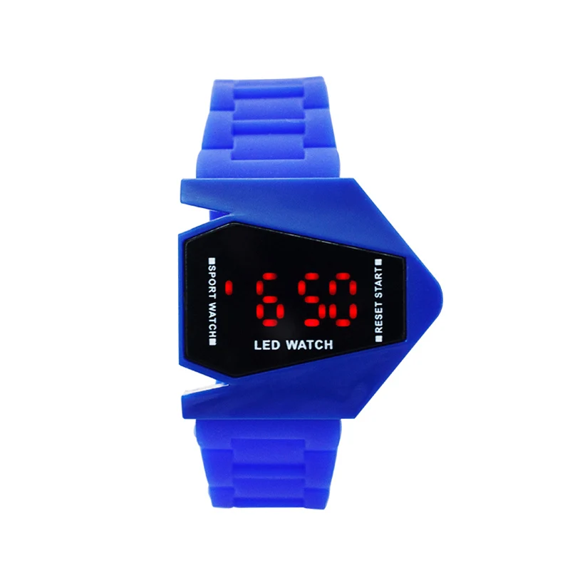 

2017 fashion Electronic watches men and women LED watch model plane creative Casual digital display silicone watch strap watch
