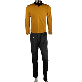 

Startreks Discovery Season 2 Starfleet Captain Kirk Uniform A Set of Shirt Pants Badge Costumes Men Top Adult Cosplay Costume