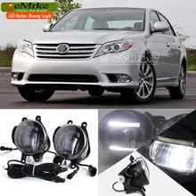 eeMrke Auto DRL For Toyota Avalon 2008 – up 2 in 1 Brighter LED Daytime Running Lights Fog Light Lamp With Q5 Lens