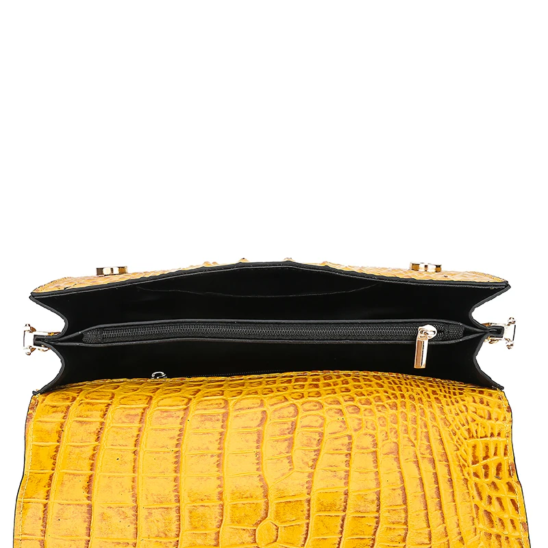 Beste Krokodil Schooltas Schoudertas 2020 Vrouwen Designer Luxe Handtas Mode Pu Lederen Crossbody Tassen Dames Bolso Mujer Geel